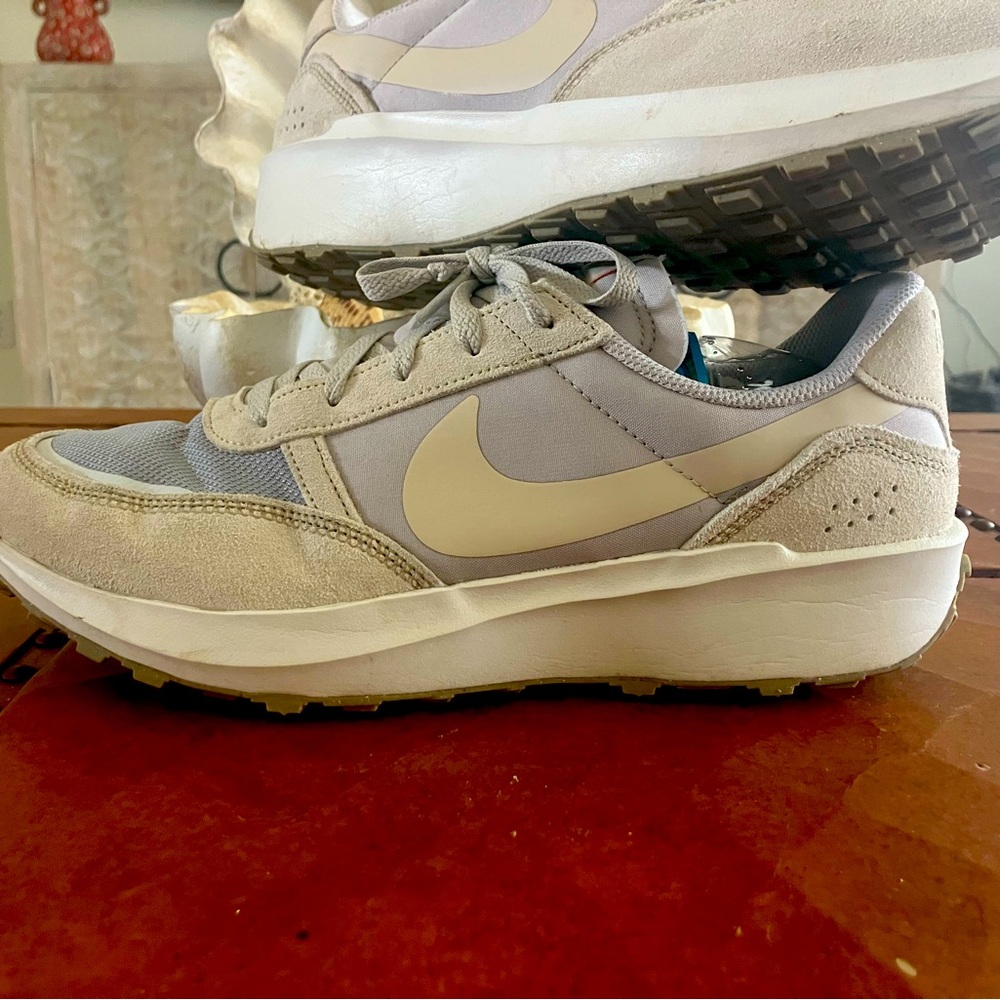 Nike Light Beige and Gray Athletic Shoes
Nike waffle